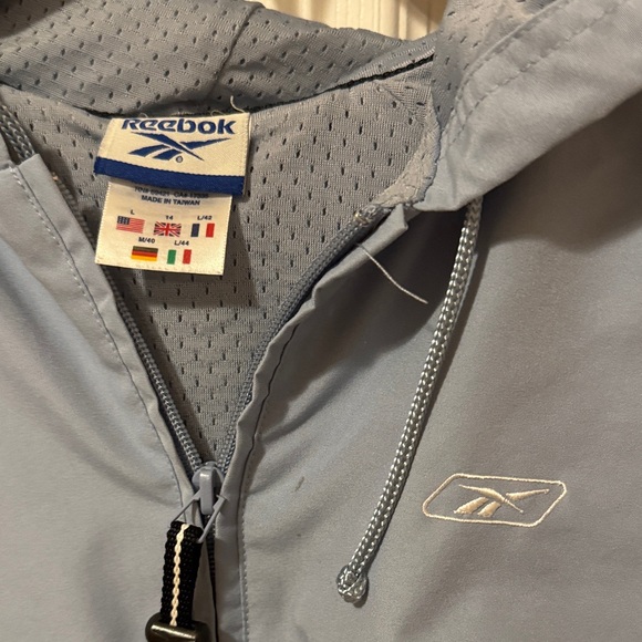 Reebok Light Blue Windbreaker Jacket - Picture 2 of 4